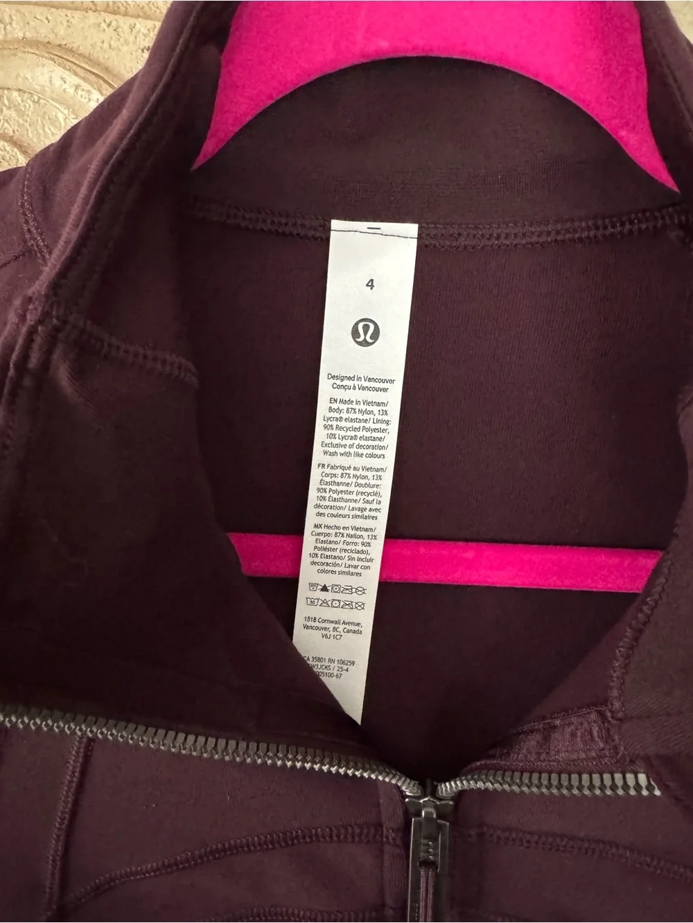 NWT Lululemon women’s Wine-Colored Active Jacket & Wide-Leg Pants Set